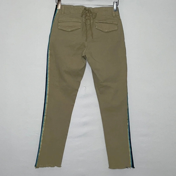 Pam & Gela Uniform Side Stripe Step Hem Pants in Wheat - Size 25 - NWT - Picture 4 of 11